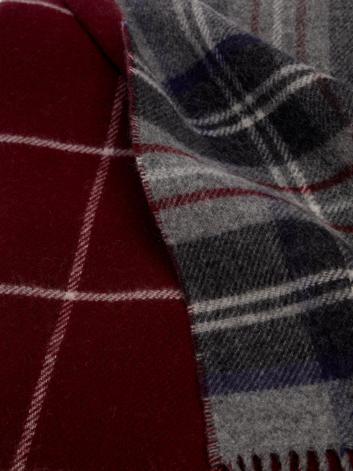 Johnstons of Elgin - Double-Faced Wool Check Blanket -  - ABASK
