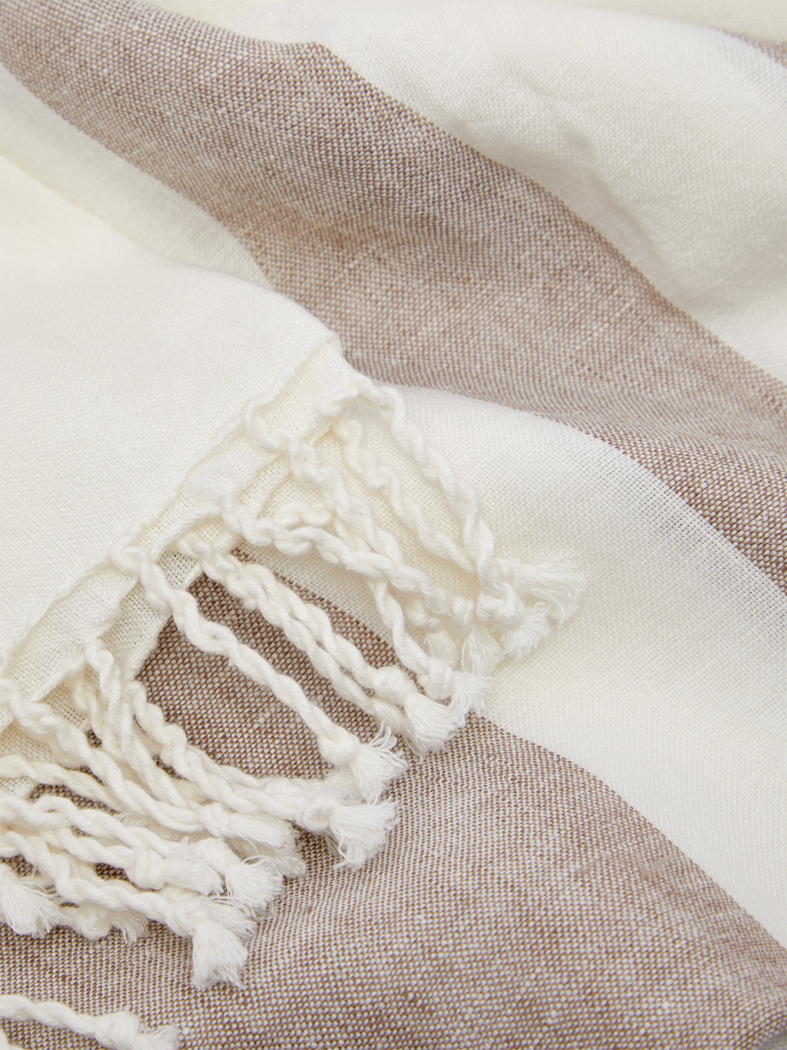 Brunello Cucinelli - Linen Striped Blanket -  - ABASK