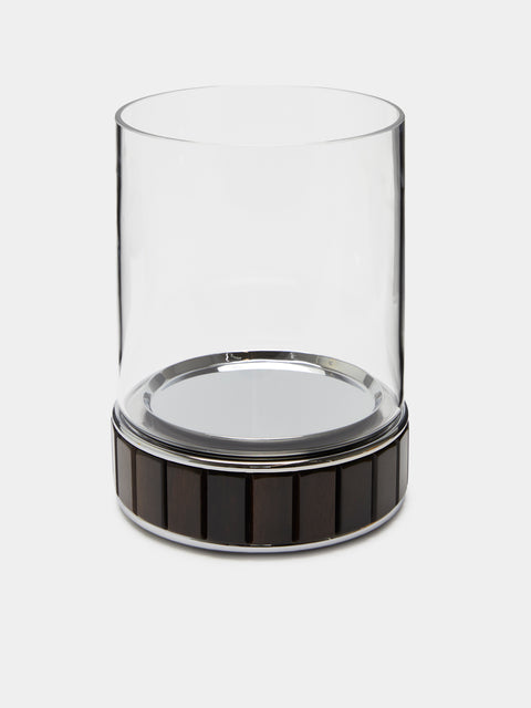 Lorenzi Milano - Ebony and Glass Large Candle Holder -  - ABASK - 