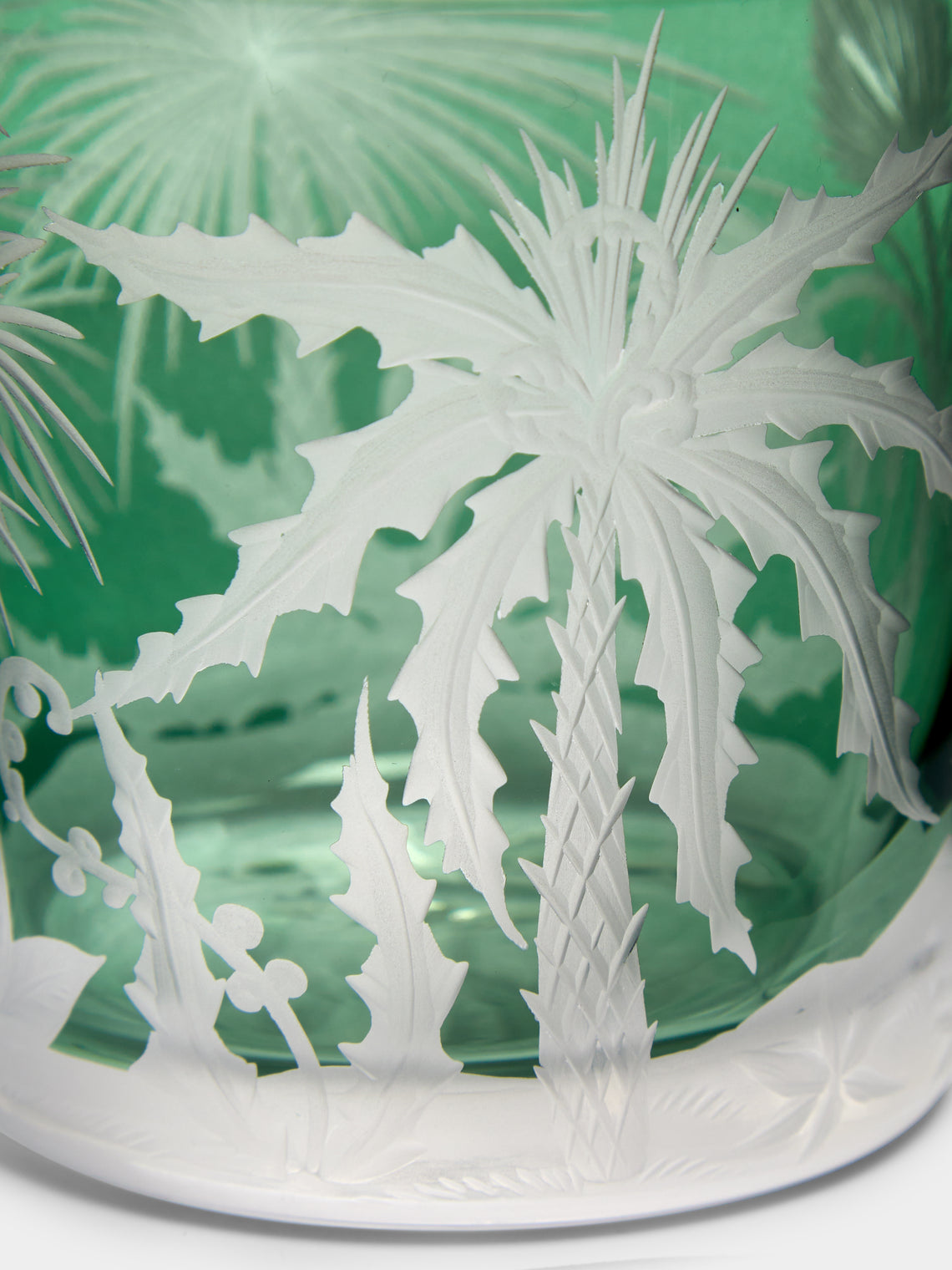 Artel - Primeval Palms Hand-Engraved Crystal Tumblers (Set of 4) -  - ABASK