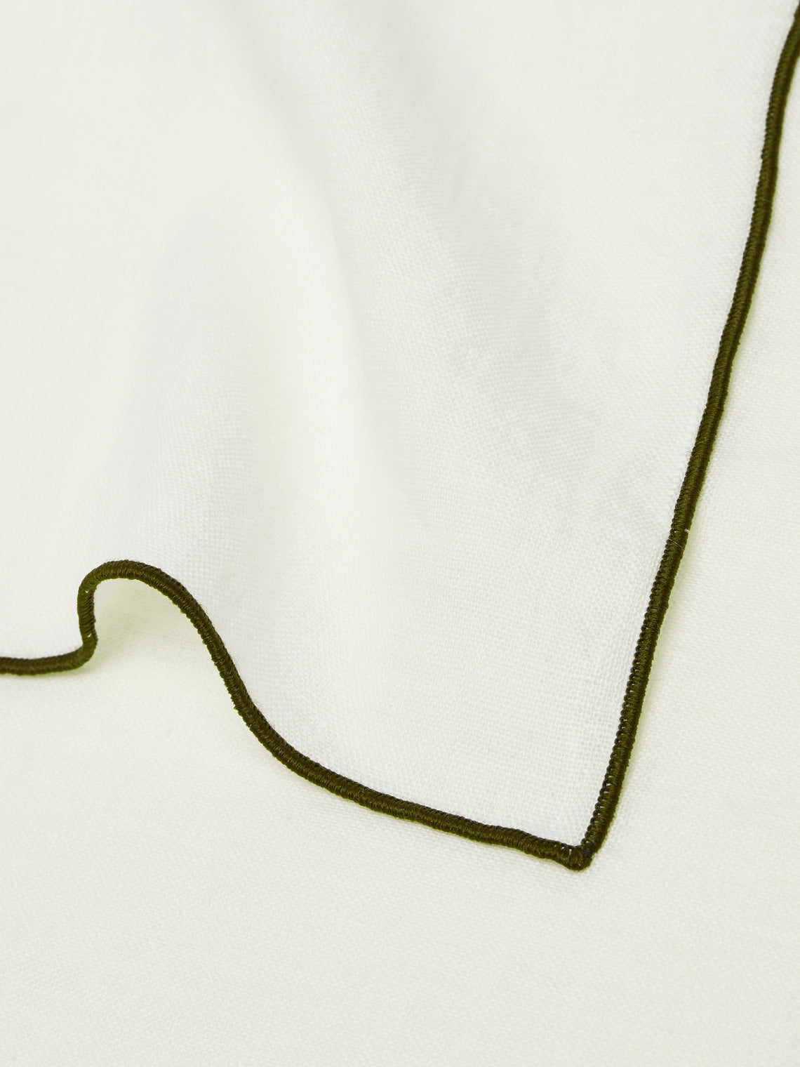 Madre Linen - Hand-Dyed Linen Contrast-Edge Napkins (Set of 4) -  - ABASK