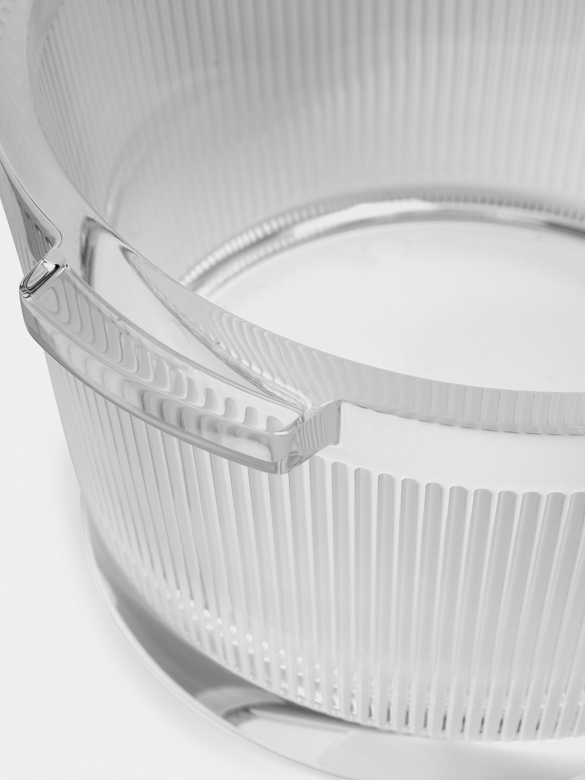 Lalique - Hand-Blown Crystal Ribbed Ice Bucket -  - ABASK