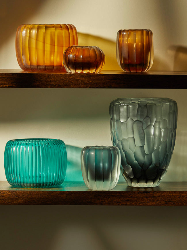 Micheluzzi Glass - Goccia Oceano Hand-Blown Murano Glass Vase -  - ABASK