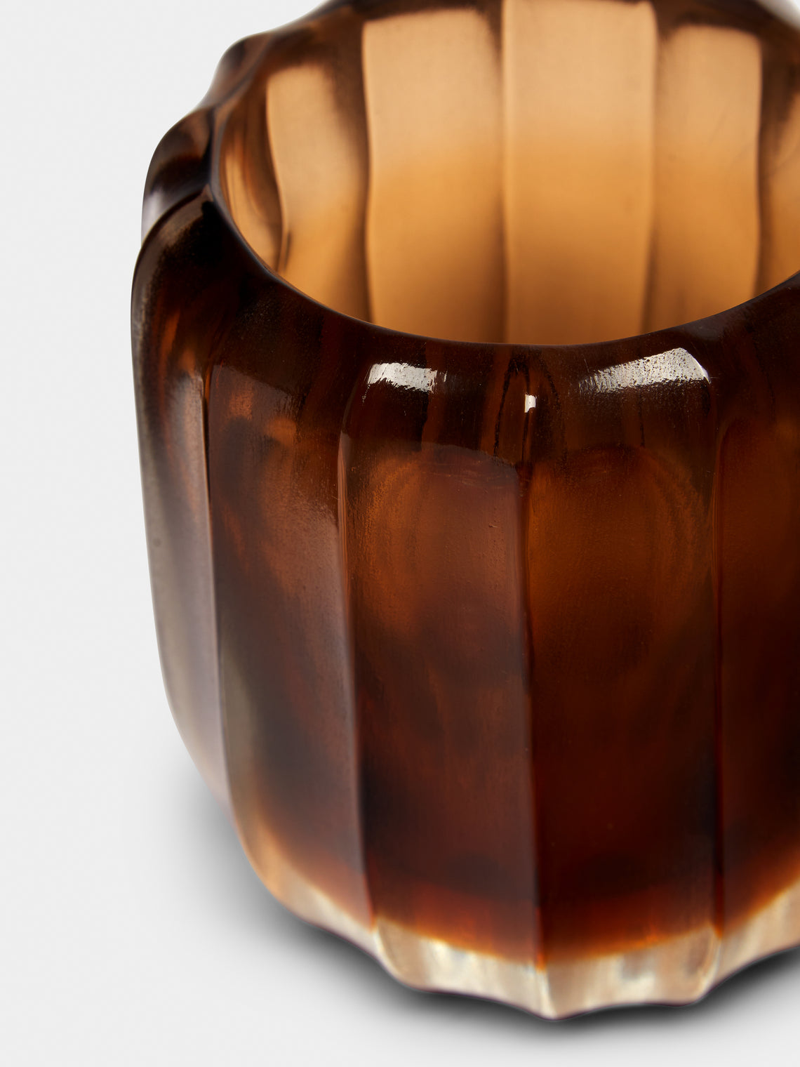Micheluzzi Glass - Rullo Miele Hand-Blown Murano Glass Vase -  - ABASK