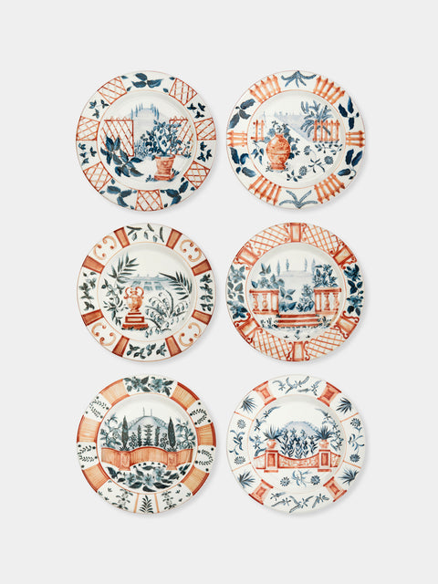Laboratorio Paravicini - Italian Views Ceramic Dinner Plates (Set of 6) -  - ABASK