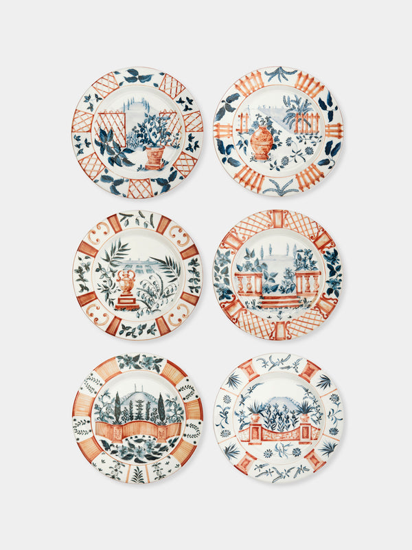 Laboratorio Paravicini - Italian Views Ceramic Dinner Plates (Set of 6) -  - ABASK