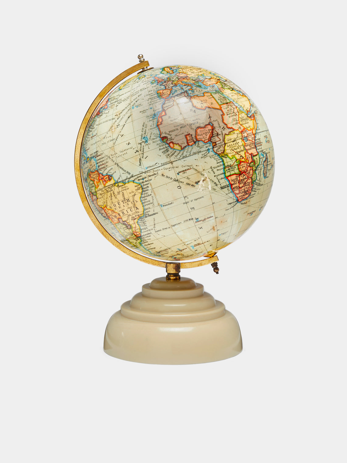 Antique and Vintage - 1930s Bakelite Globe (24cm) - Black - ABASK - 
