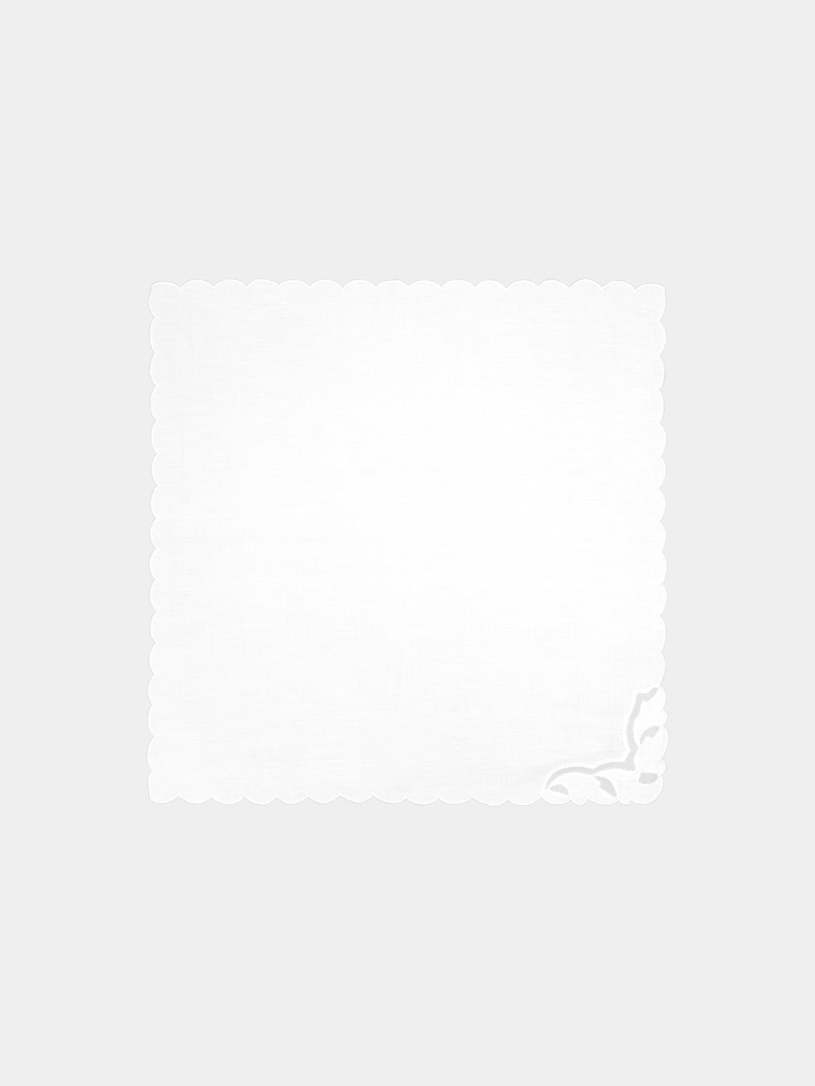 Taf Firenze - Foglie Organza Hand-Embroidered Linen Placemats and Napkins (Set of 6) -  - ABASK