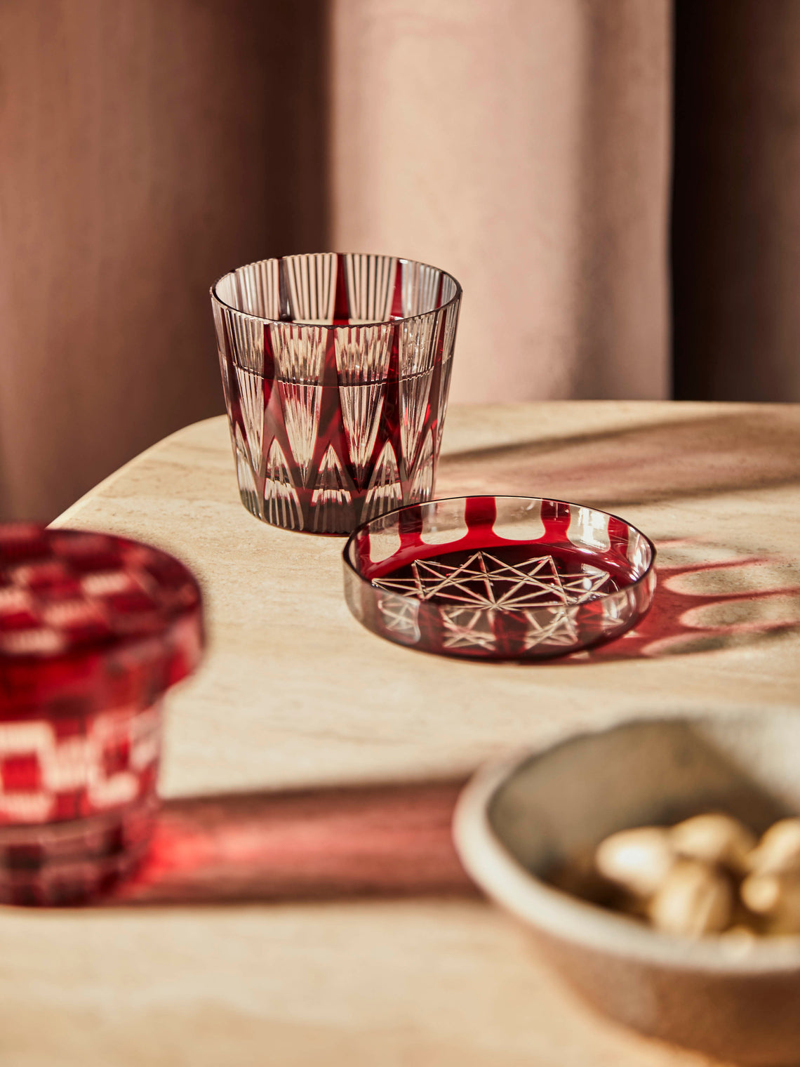 Hirota Glass - Edo Kiroko Hand-Cut Lidded Glass -  - ABASK