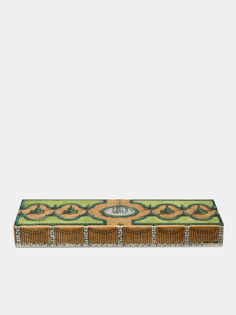 Fornasetti - Giardino All'Italiana Iron and Wood Box - Green - ABASK - 