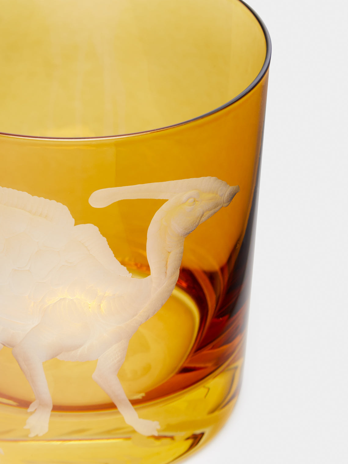 Artel - Parasaurolophus Hand-Engraved Crystal Glass -  - ABASK