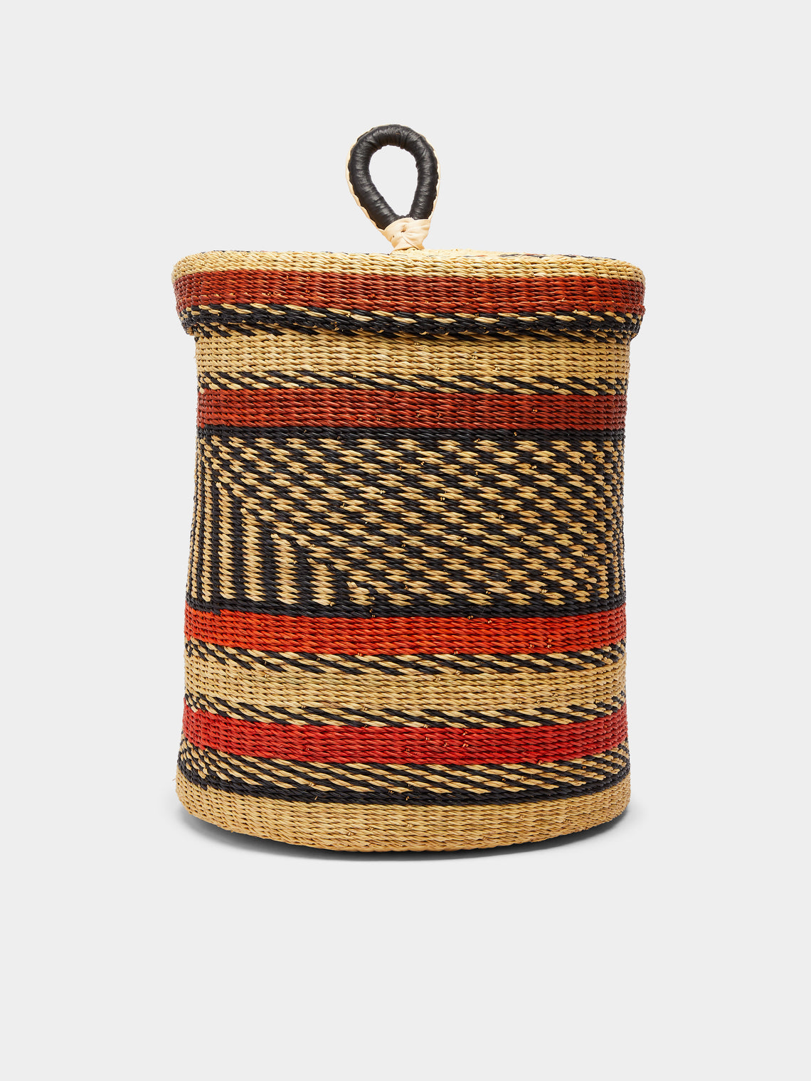 Baba Tree - Handwoven Elephant Grass Lidded Basket -  - ABASK