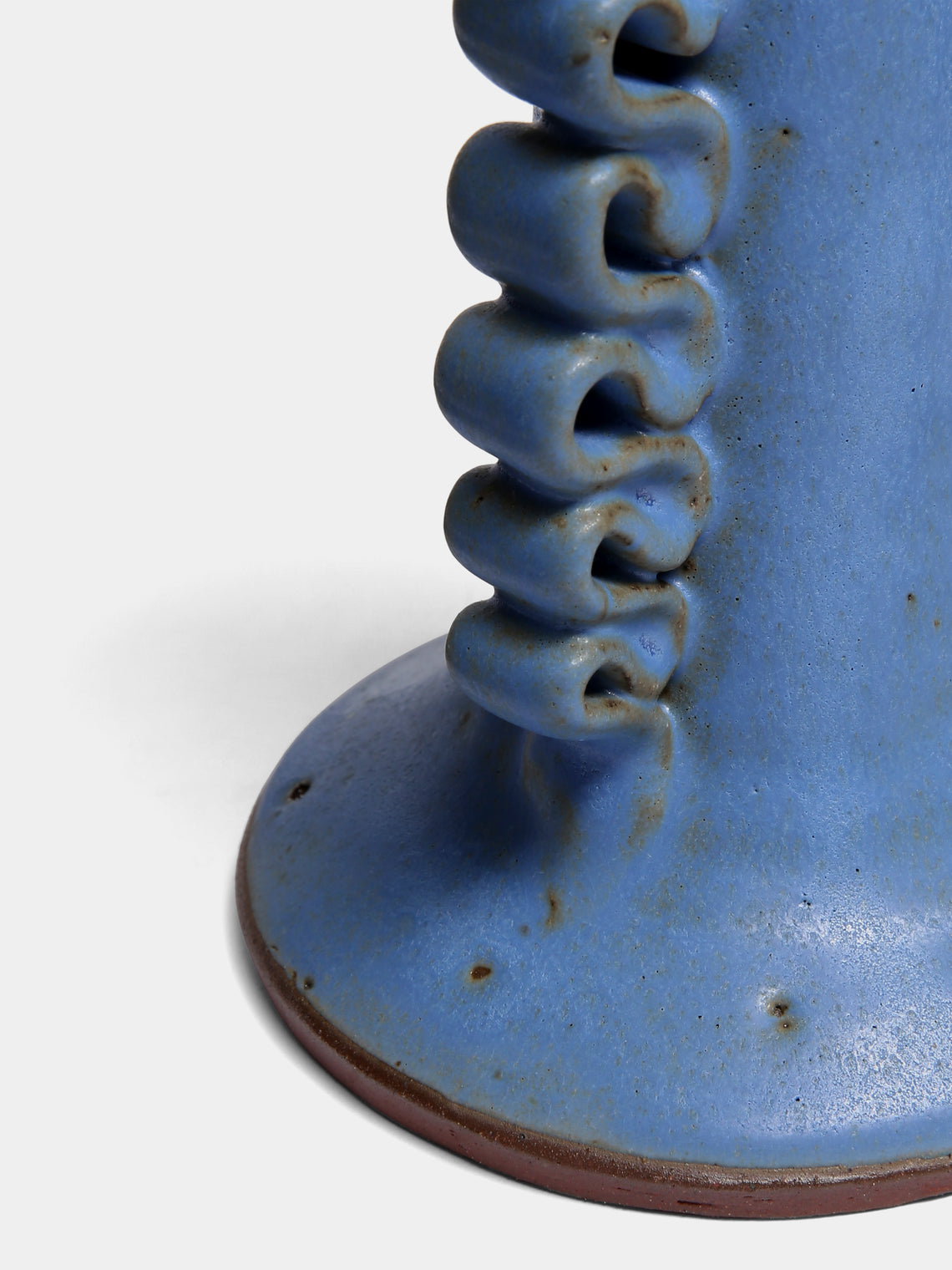 Perla Valtierra - Ribete Hand-Glazed Ceramic Small Candle Holder -  - ABASK