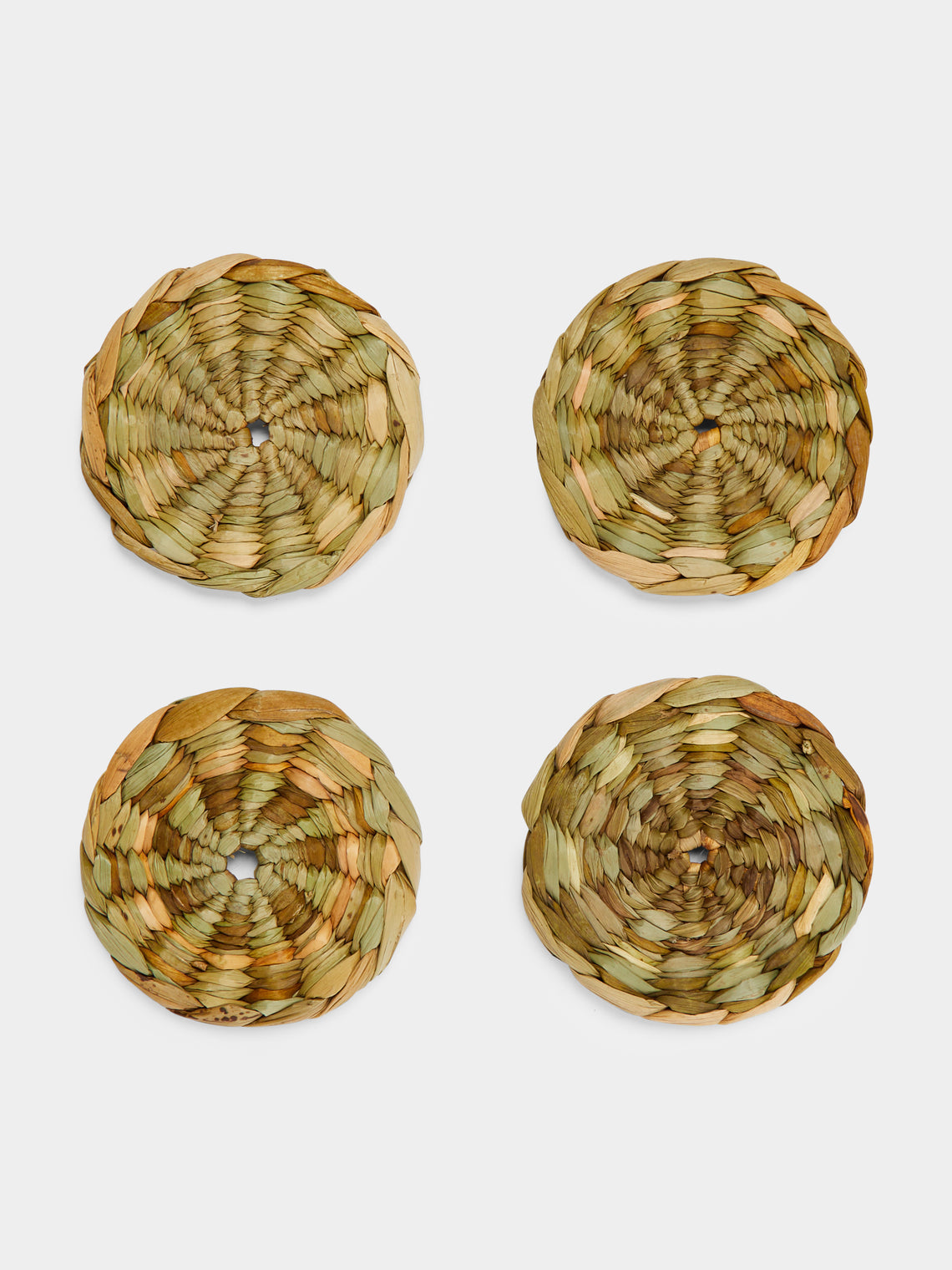 Rush Matters - Handwoven Rush Coasters (Set of 4) -  - ABASK