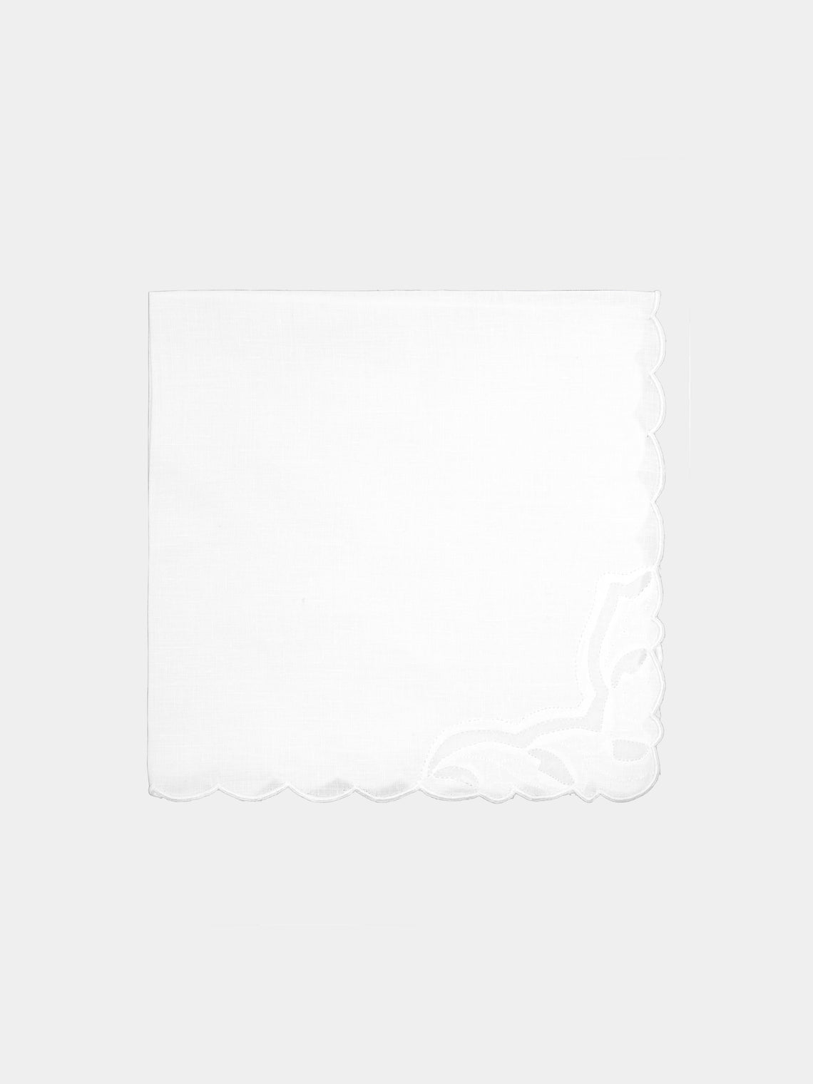 Taf Firenze - Foglie Organza Hand-Embroidered Linen Placemats and Napkins (Set of 6) -  - ABASK