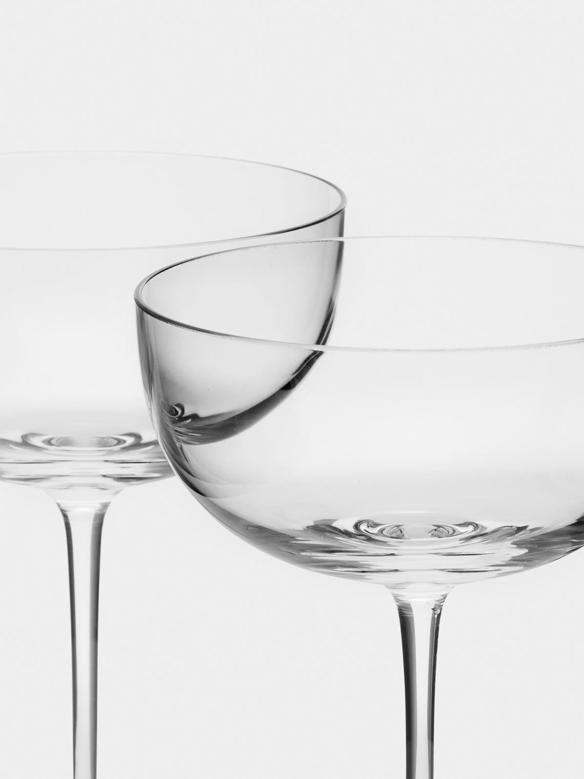 Richard Brendon - Hand-Blown Crystal Champagne Coupes (Set of 2) -  - ABASK