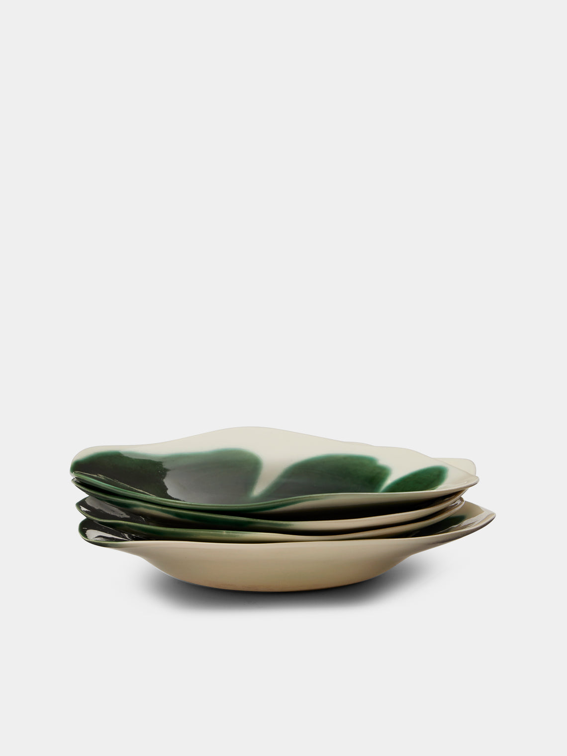 Pottery & Poetry - Hand-Glazed Porcelain Pasta Plates (Set of 4) -  - ABASK