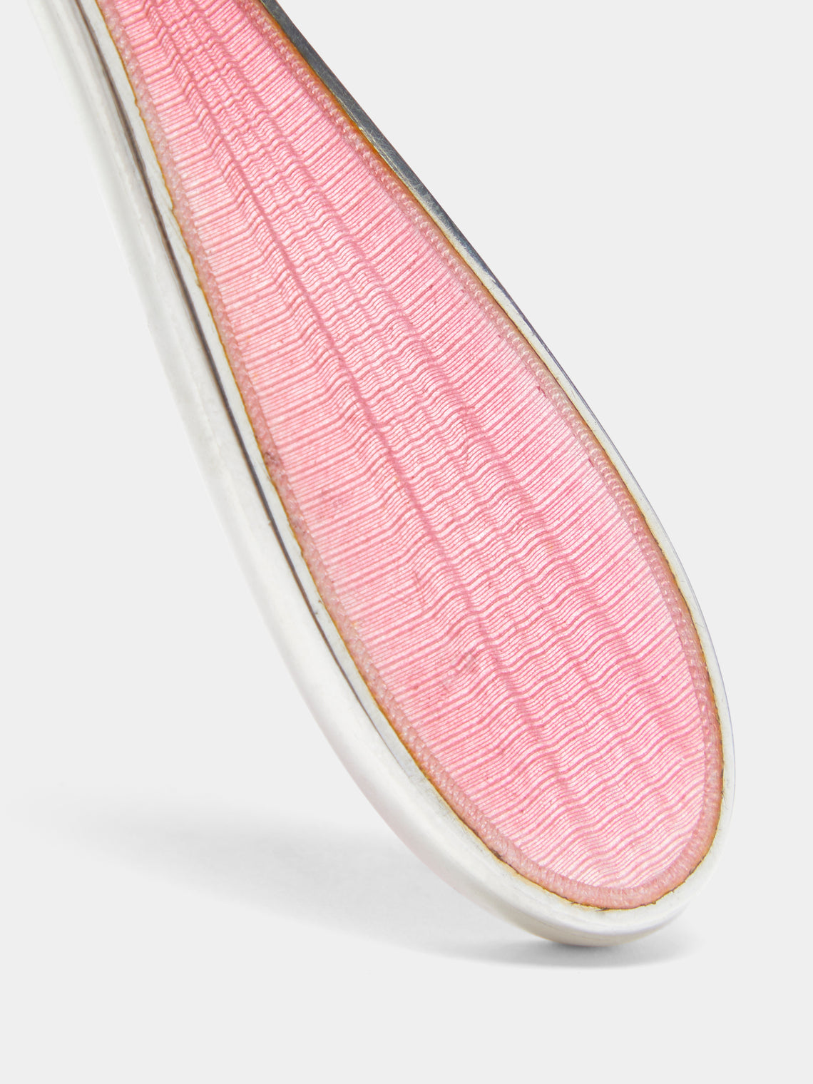 Antique and Vintage - 1920s Sterling Silver Enamel-Mounted Magnifying Glass - Pink - ABASK