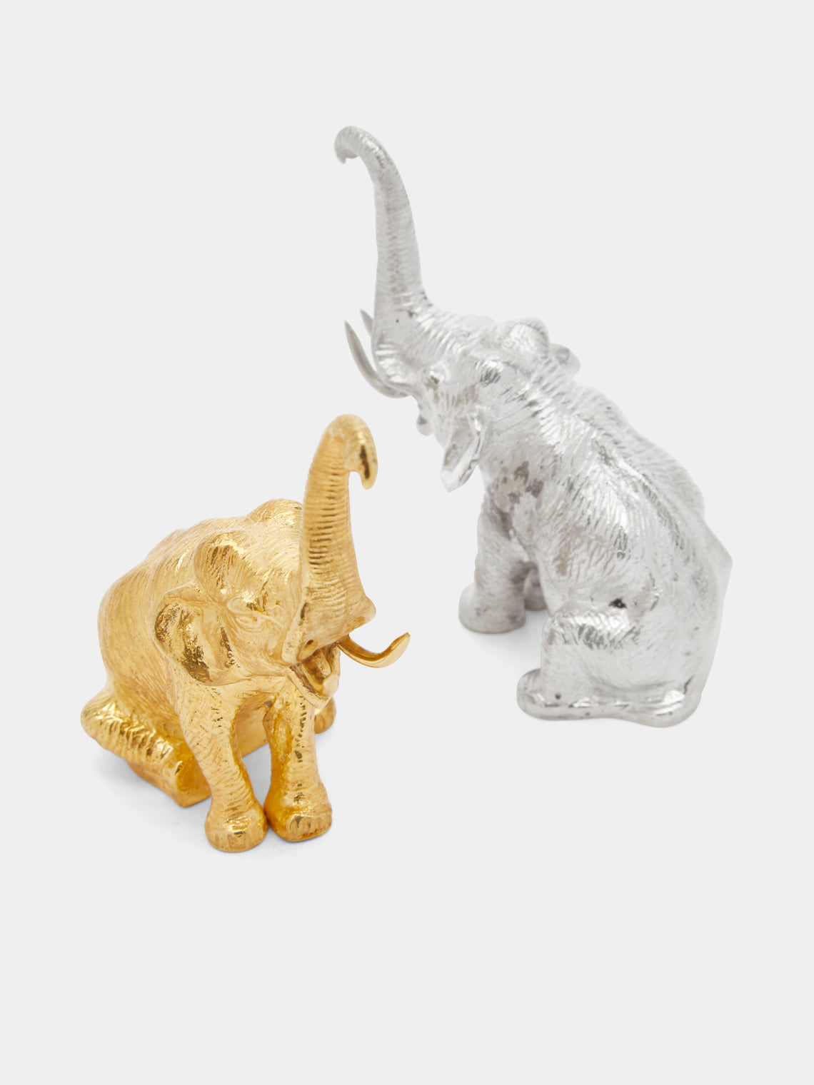 Jarosinski & Vaugoin - Elephants Sterling Silver and Gold Vermeil Salt and Pepper Mills (Set of 2) -  - ABASK