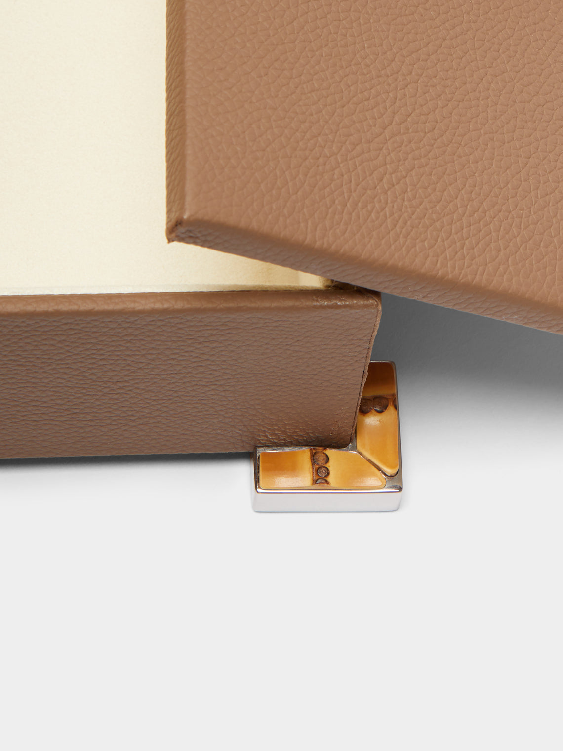 Lorenzi Milano - Bamboo and Leather Rectangular Box -  - ABASK