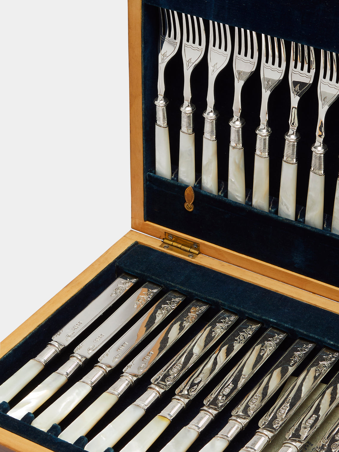 Antique and Vintage - 19th Century Victorian Silver-Plated Cutlery (Set of 12) - Silver - ABASK
