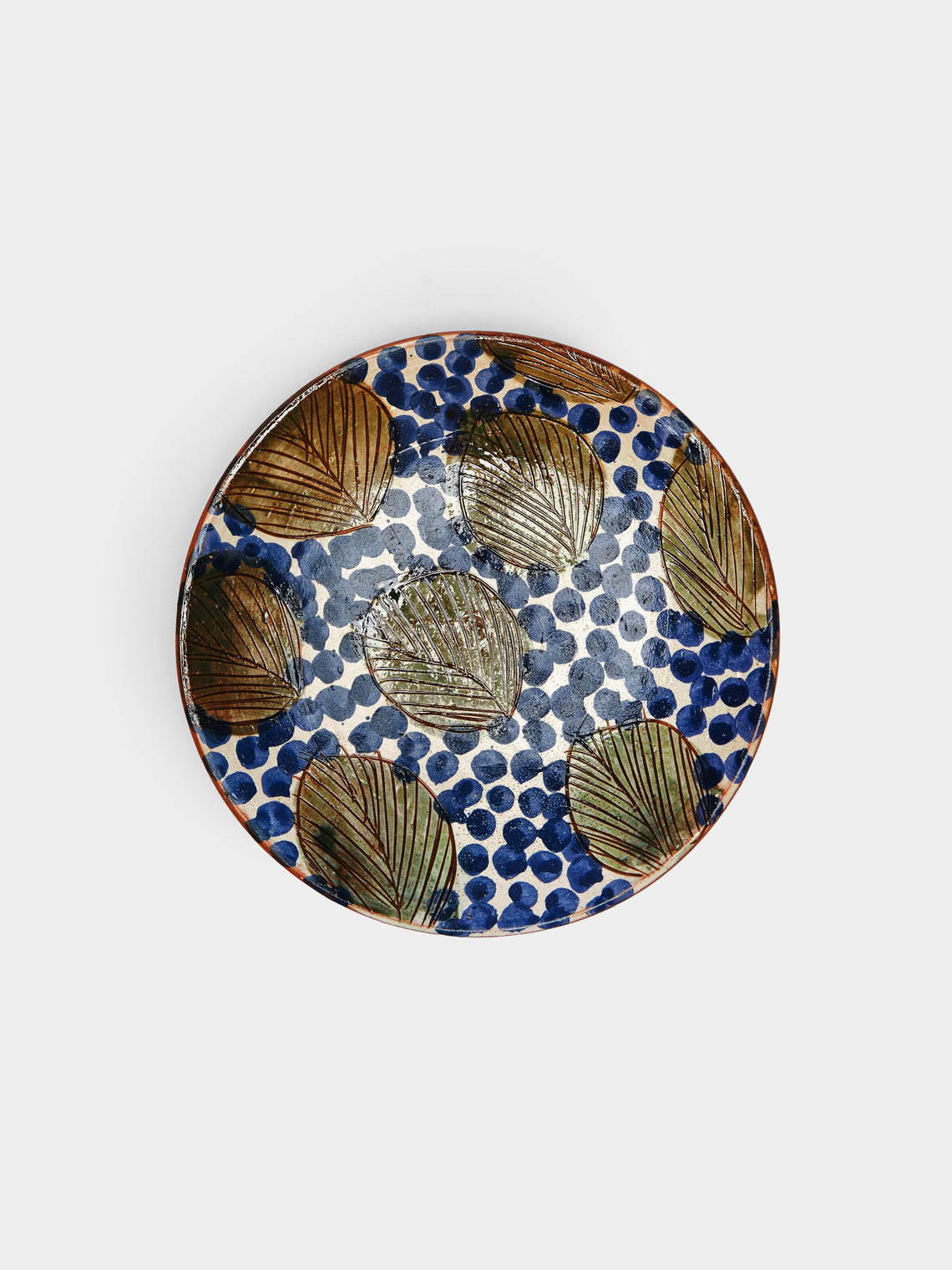 Anut - Leaves Hand-Painted Ceramic Plates (Set of 4) -  - ABASK - 