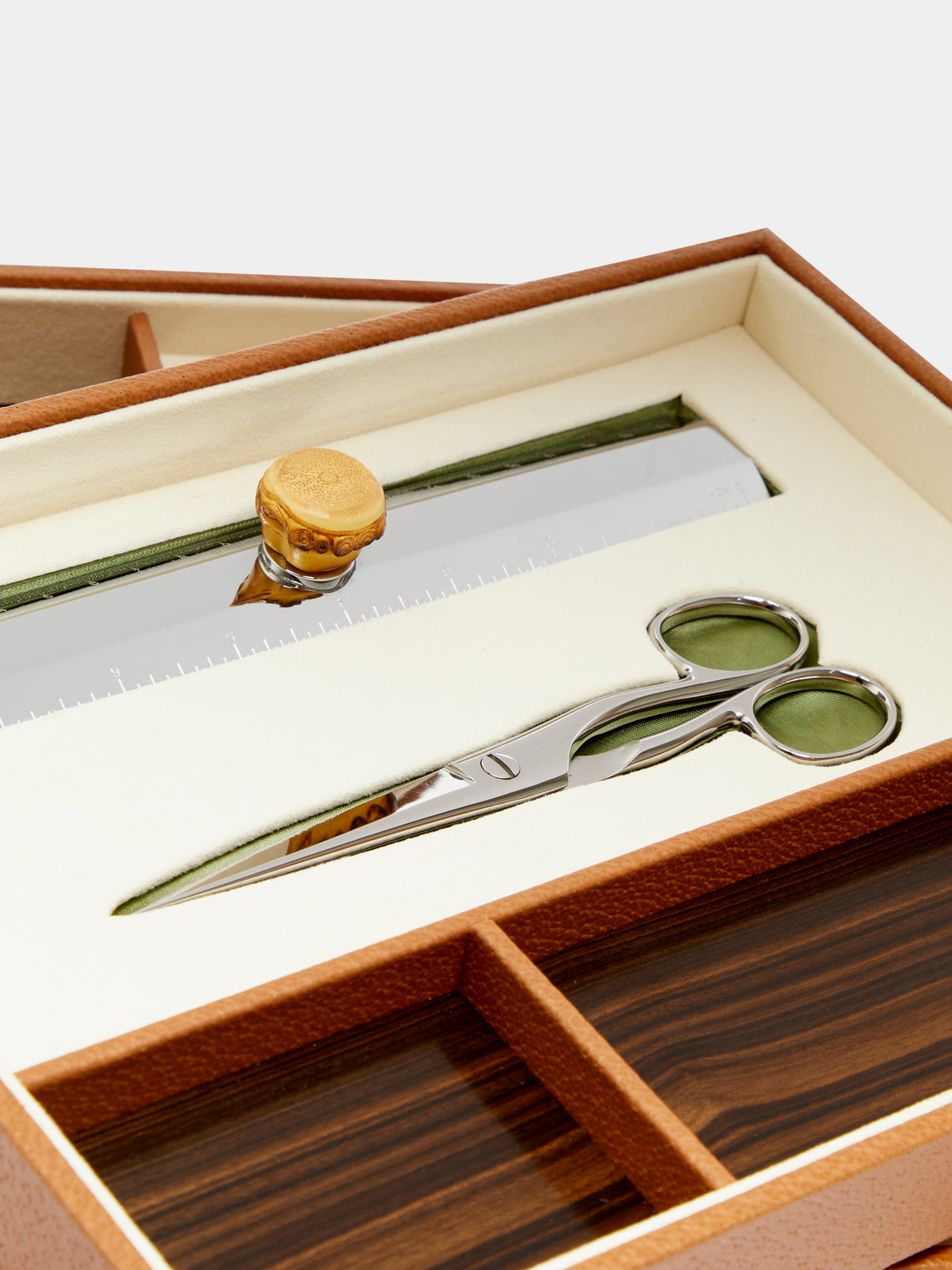 Lorenzi Milano - Bamboo and Leather Desk Set -  - ABASK