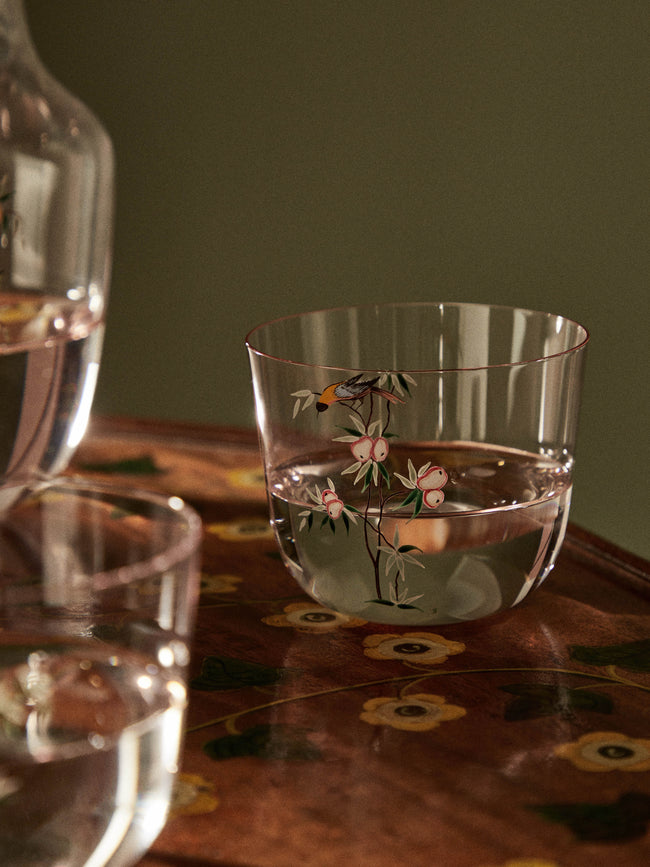 Lobmeyr - Garden of Paradise Hand-Painted Crystal Water Tumbler -  - ABASK