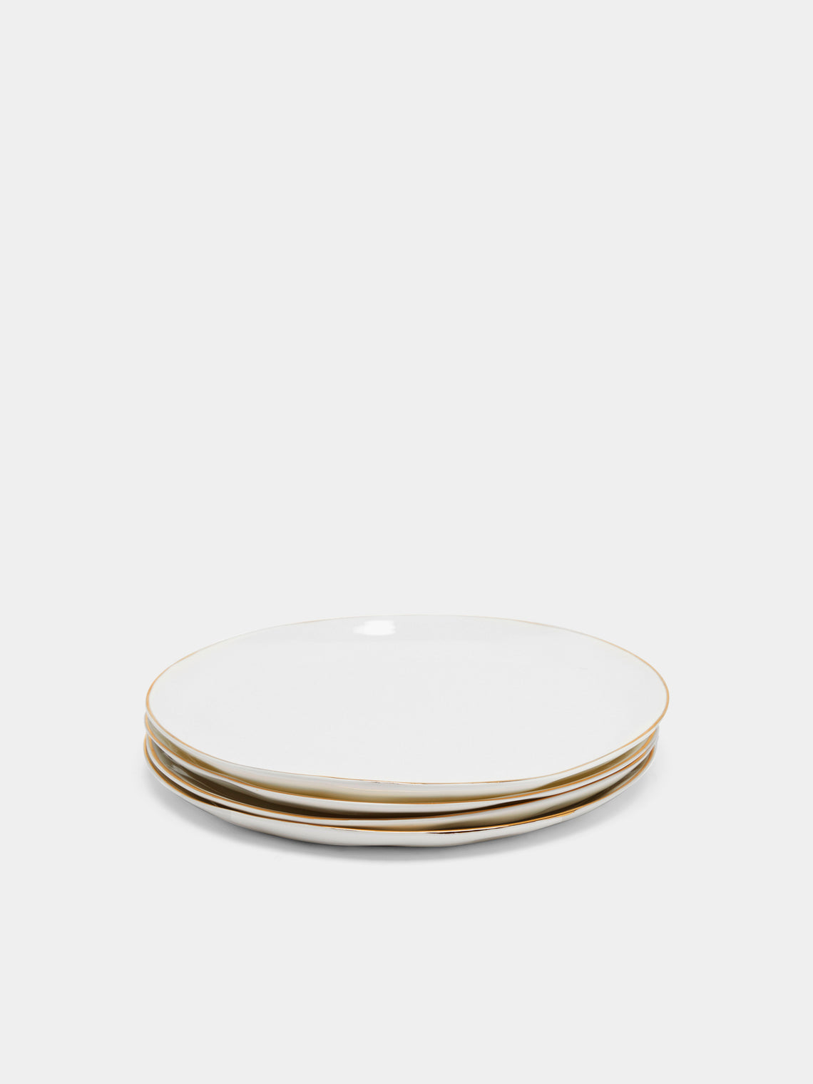Feldspar - Hand-Painted 24ct Gold and Bone China Side Plates (Set of 4) -  - ABASK