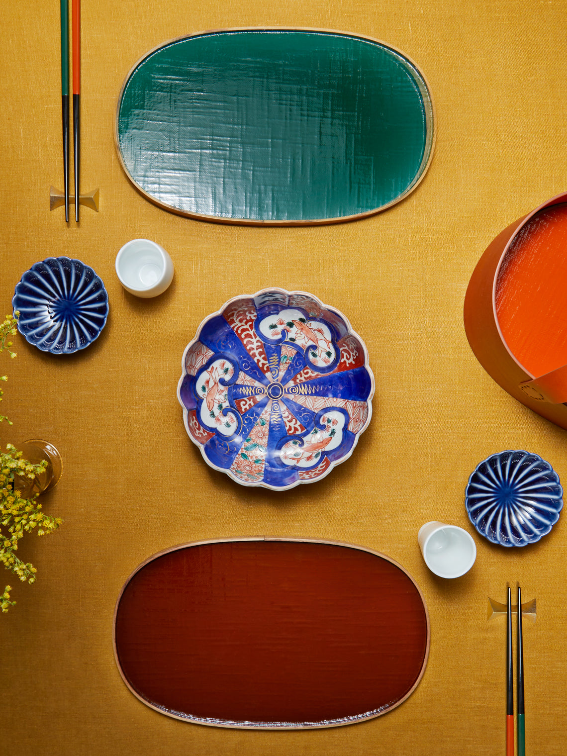 Huh Myoung-Wook - Ottchil Ash Placemats with Leather Holder (Set of 5) -  - ABASK