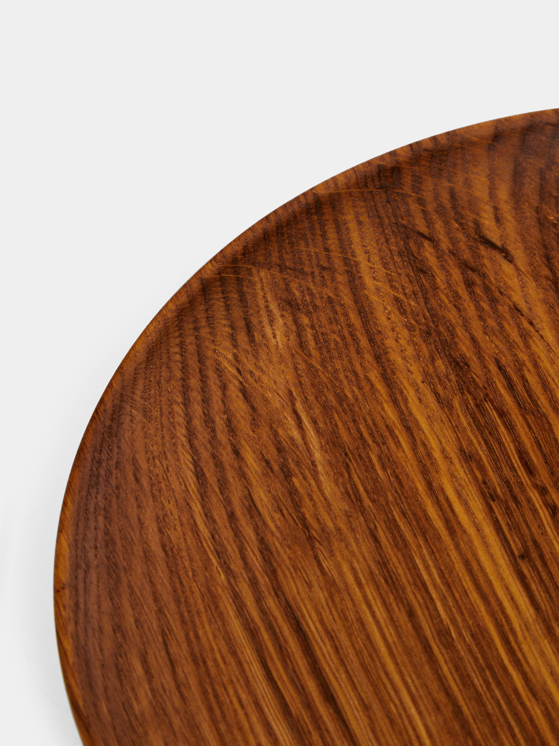 Antonis Cardew - Hand-Turned Brown Oak Medium Plate - Brown - ABASK