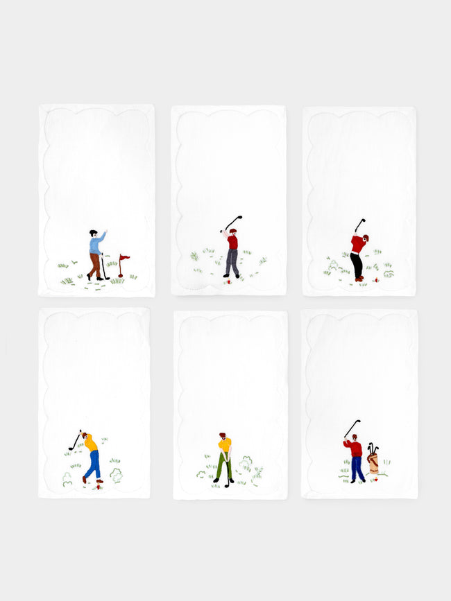 Taf Firenze - Golfers Cocktail Napkins (Set of 6) -  - ABASK