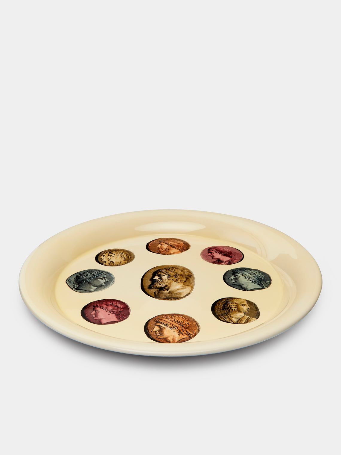 Fornasetti - Cammei Iron Tray - Cream - ABASK