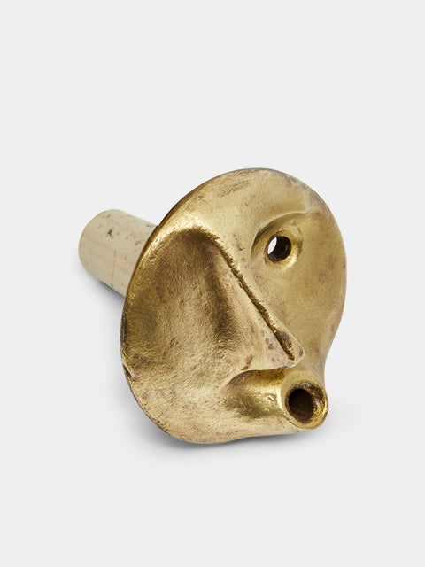 Carl Auböck - Face Brass Bottle Stopper -  - ABASK