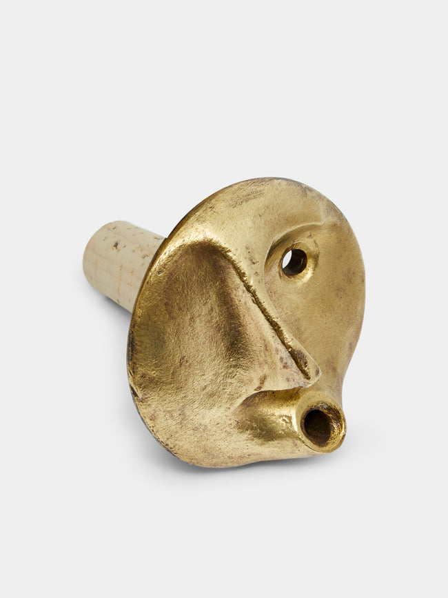 Carl Auböck - Face Brass Bottle Stopper -  - ABASK