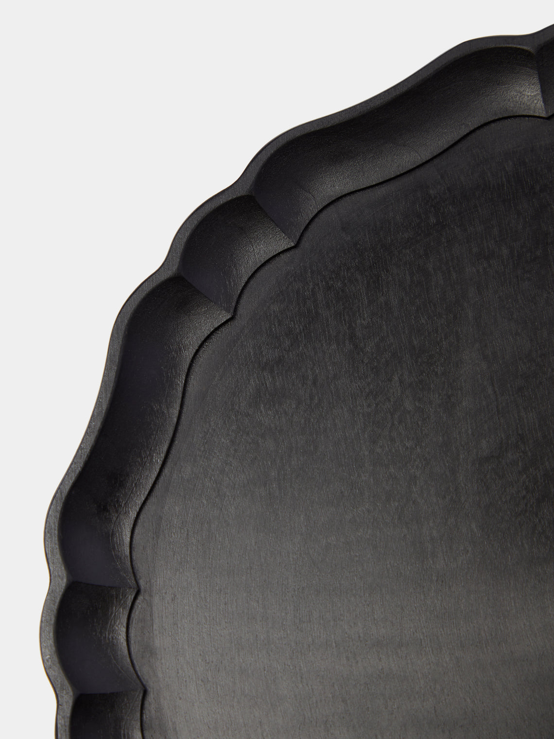 Ifuji - Italian Hand-Carved Wood Round Tray -  - ABASK