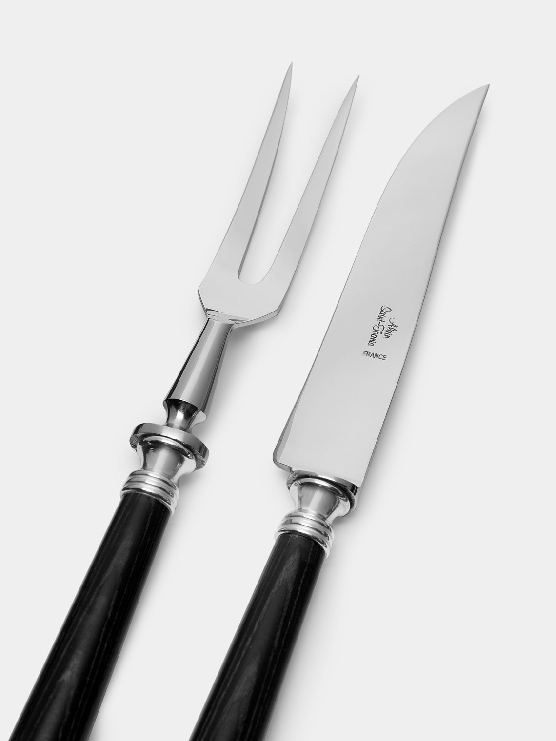 Alain Saint-Joanis - Marbella Ebony Carving Knife and Fork -  - ABASK
