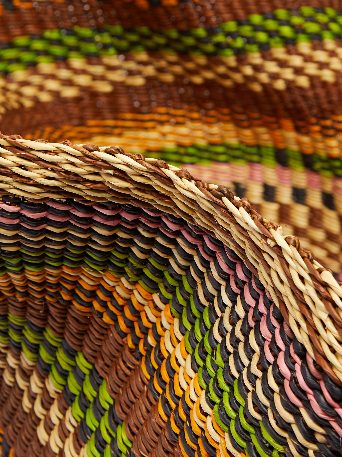 Baba Tree - Pakurigo Wave Handwoven Elephant Grass Basket -  - ABASK