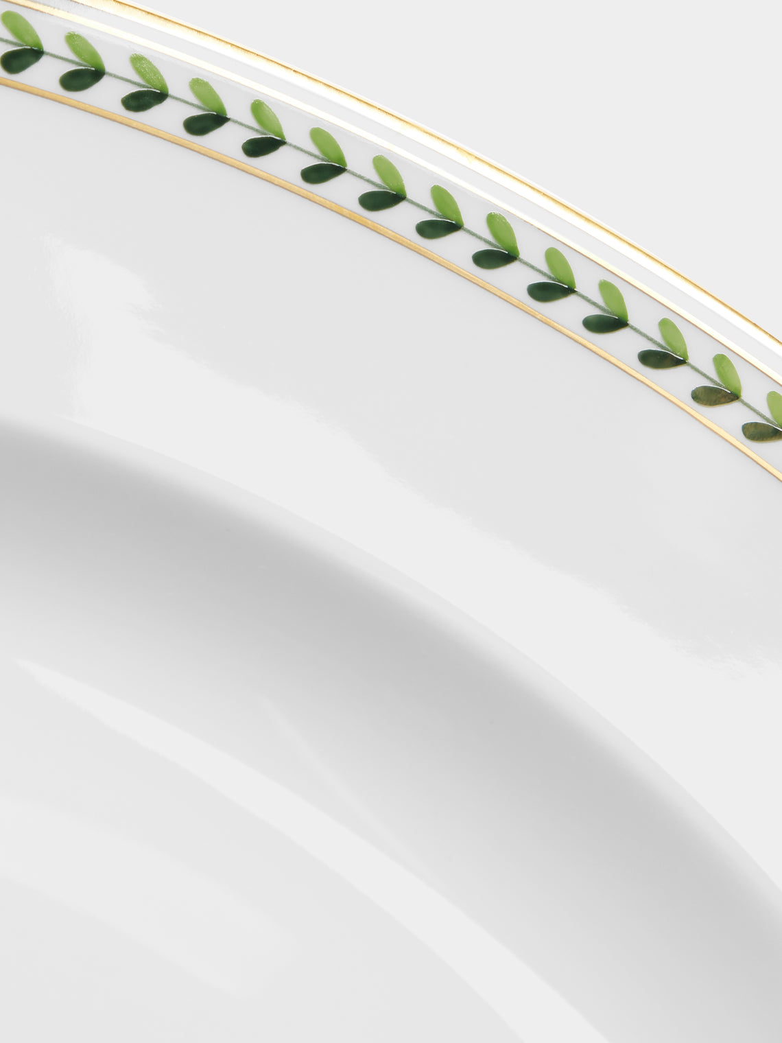 Augarten - Leafed Edge Hand-Painted Porcelain Soup Plate -  - ABASK