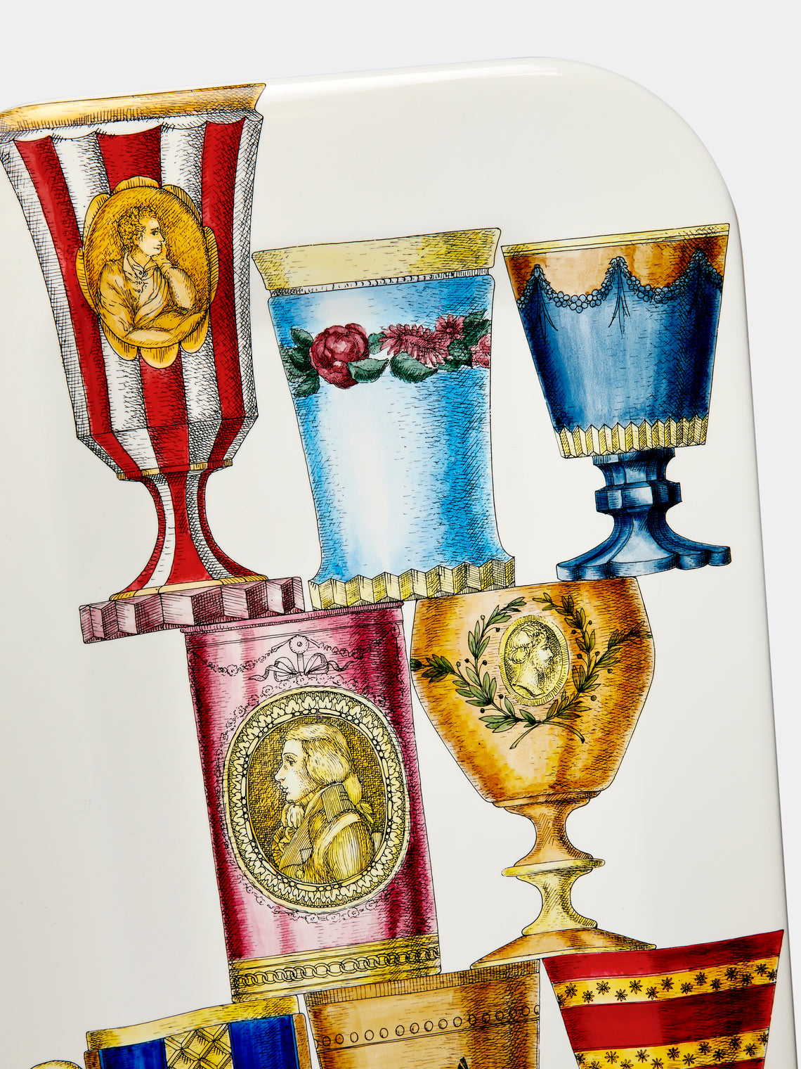 Fornasetti - Bicchieri di Boemia Wood Tray -  - ABASK