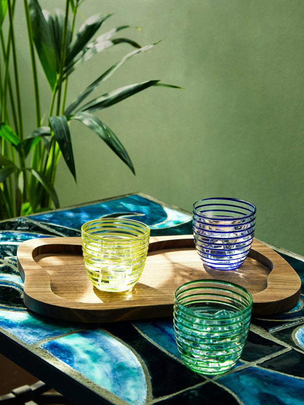 Yali Glass - Moribana Walnut Medium Tray -  - ABASK