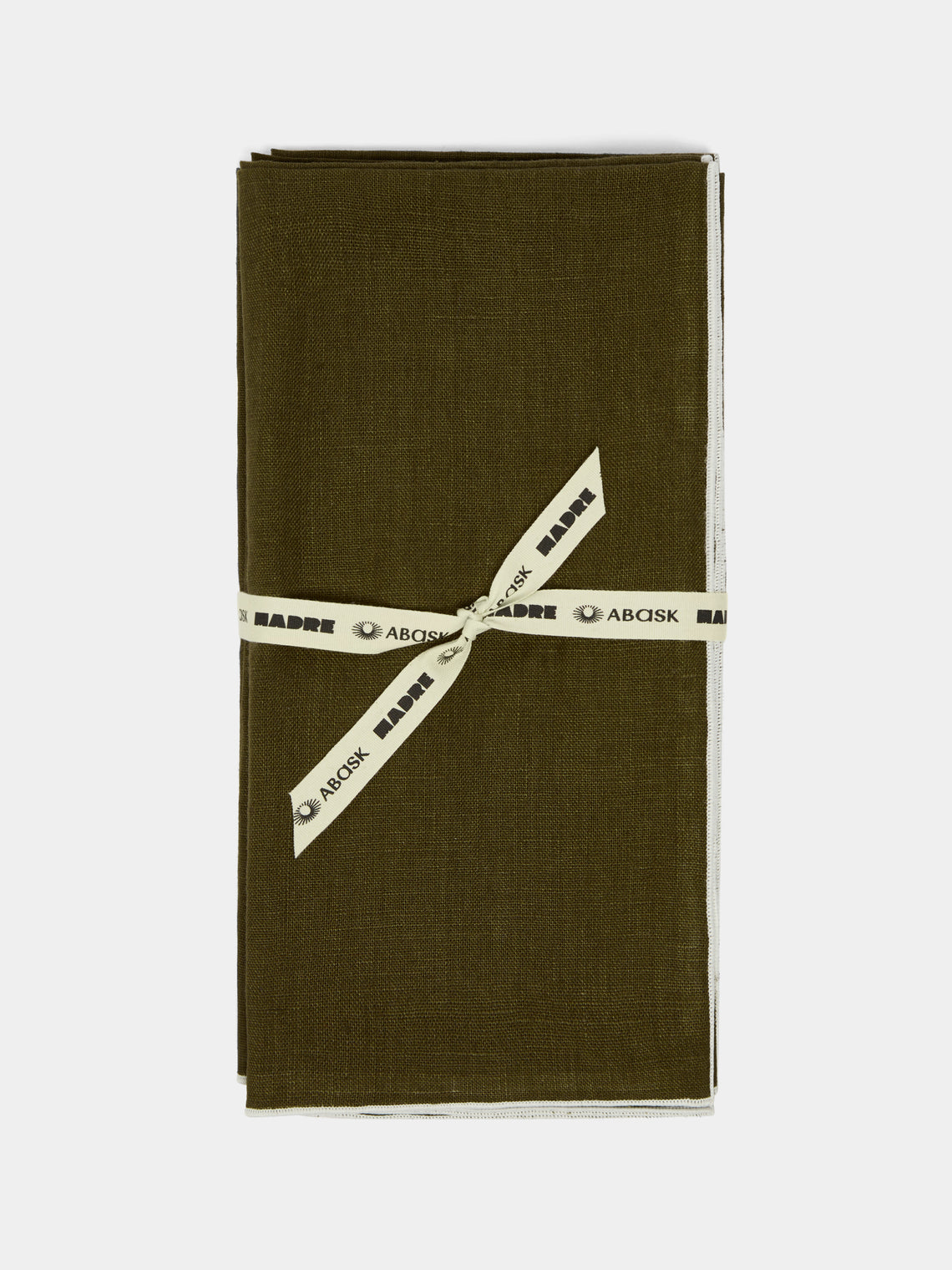 Madre Linen - Hand-Dyed Linen Contrast-Edge Napkins (Set of 4) -  - ABASK