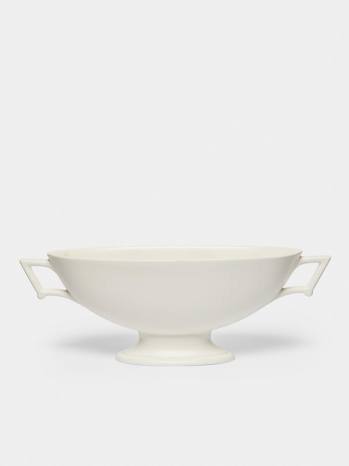 Antique and Vintage - 1930-1940 Wedgewood Deco Ceramic Vase with Handles - White - ABASK - 