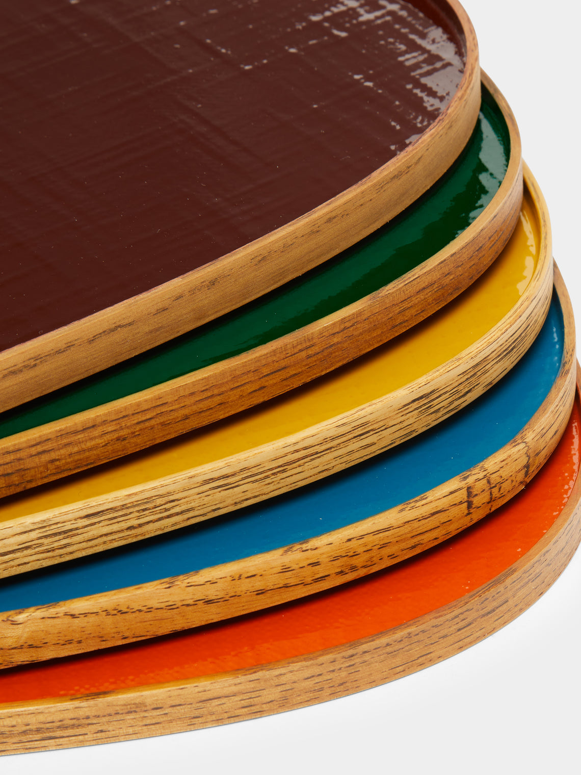 Huh Myoung-Wook - Ottchil Ash Placemats with Leather Holder (Set of 5) -  - ABASK