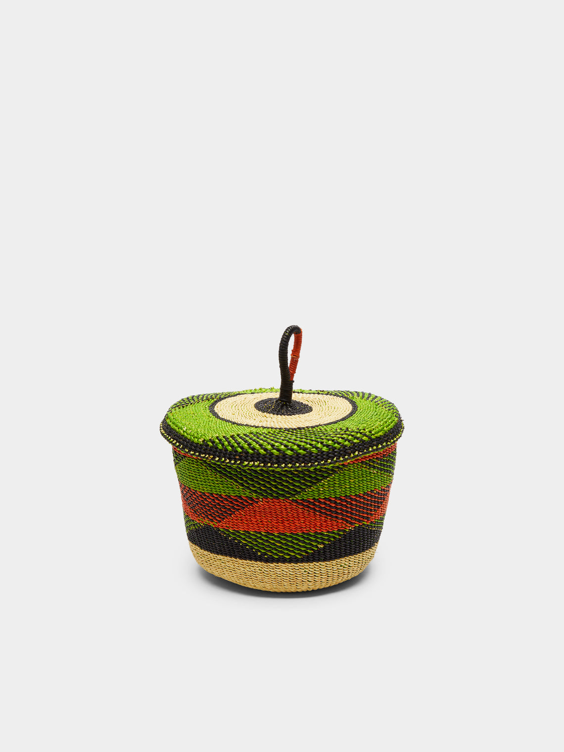 Baba Tree - Banasco Handwoven Elephant Grass Lidded Basket - Multiple - ABASK - 