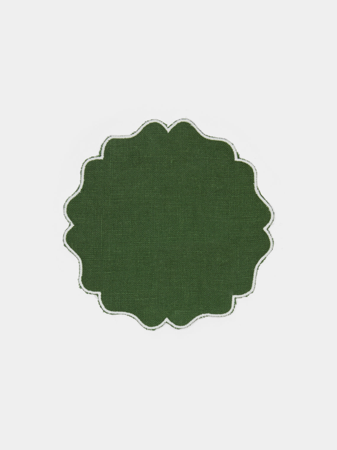 Los Encajeros - Alhambra Embroidered Linen Coasters (Set of 6) -  - ABASK - 