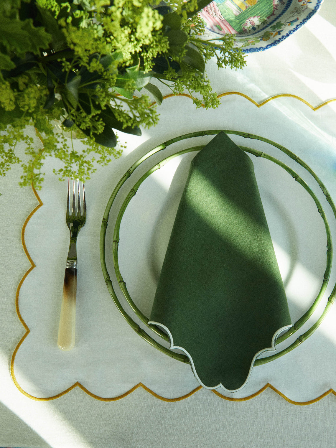 Angela Wickstead - Diletta Scalloped Linen Placemats (Set of 4) -  - ABASK