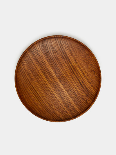 Antonis Cardew - Hand-Turned Brown Oak Medium Plate - Brown - ABASK - 