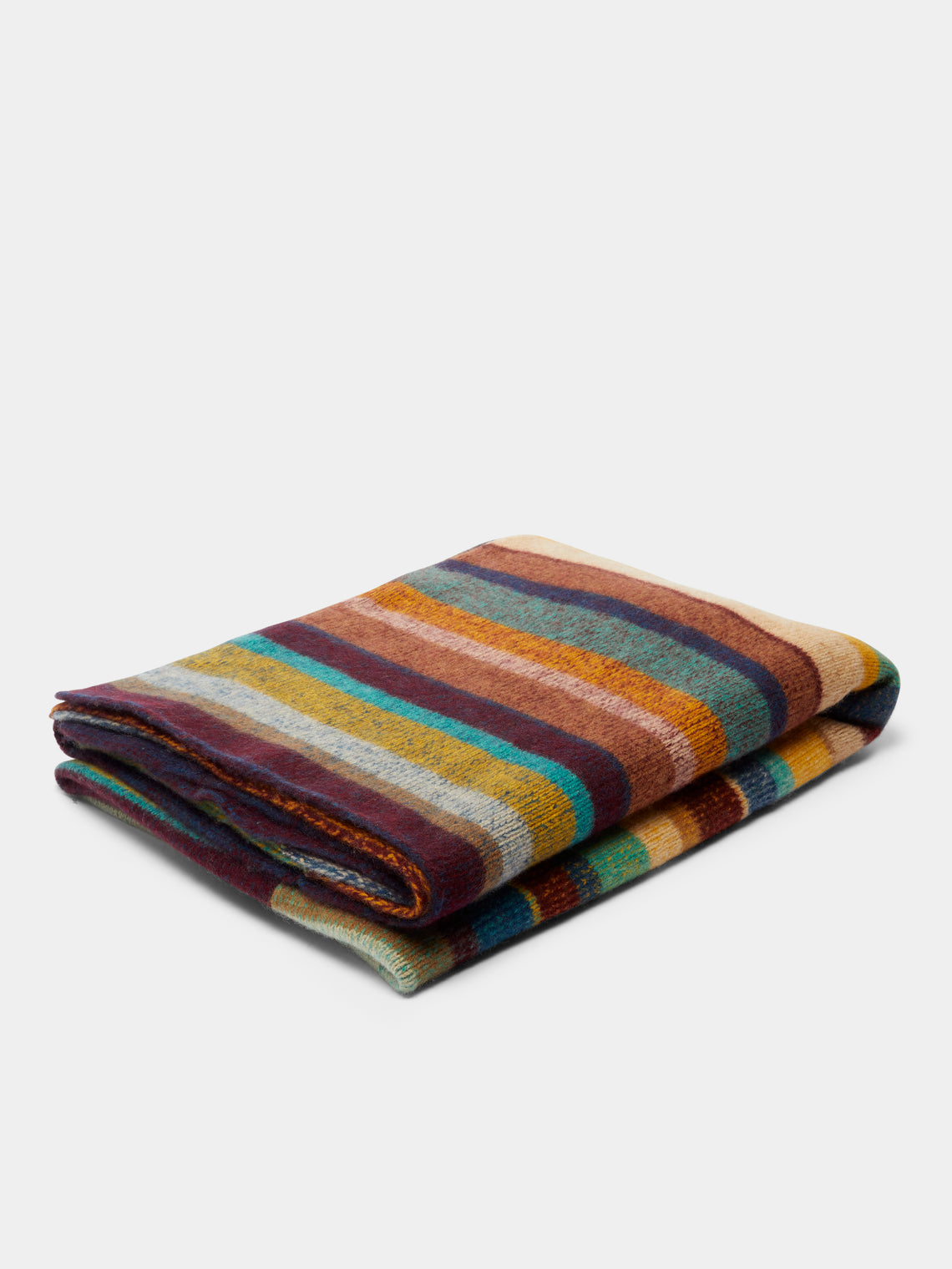 The Elder Statesman - Stripe Super Soft Cashmere Blanket - Multiple - ABASK