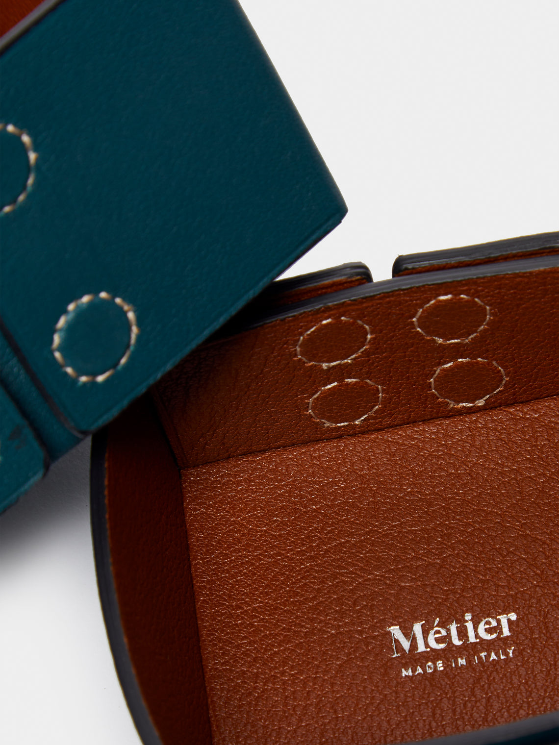 Métier - Leather Reversible Collapsible Boxes (Set of 3) -  - ABASK